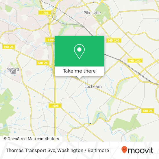 Mapa de Thomas Transport Svc