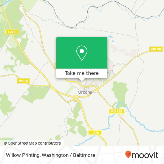 Mapa de Willow Printing