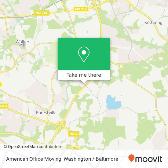 Mapa de American Office Moving