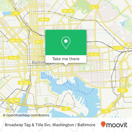 Mapa de Broadway Tag & Title Svc