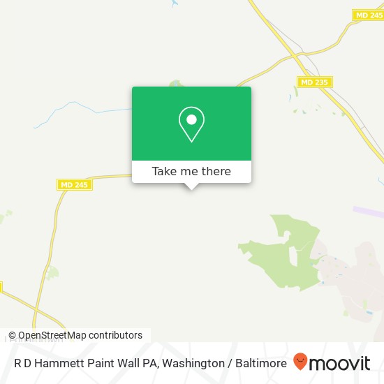 R D Hammett Paint Wall PA map