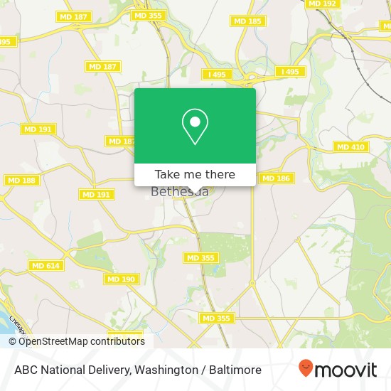 Mapa de ABC National Delivery
