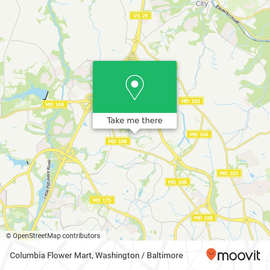 Mapa de Columbia Flower Mart