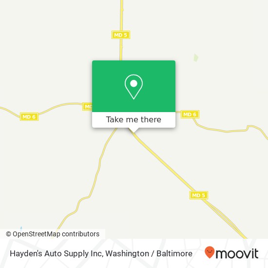 Mapa de Hayden's Auto Supply Inc