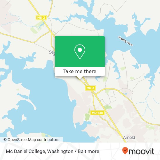 Mapa de Mc Daniel College