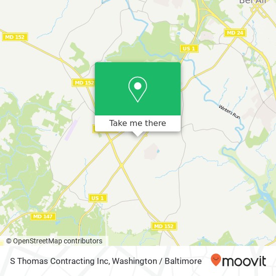 S Thomas Contracting Inc map
