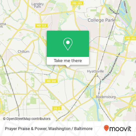 Prayer Praise & Power map