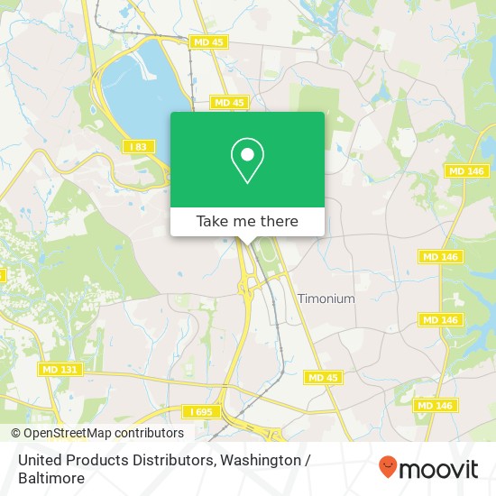United Products Distributors map