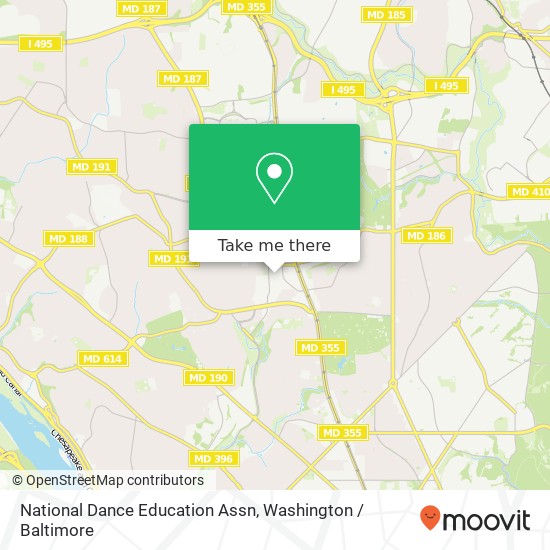 National Dance Education Assn map