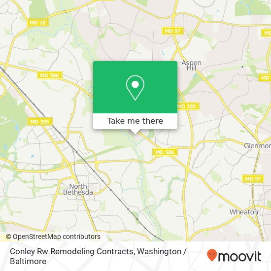 Mapa de Conley Rw Remodeling Contracts