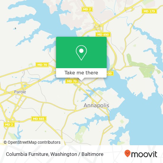 Columbia Furniture map