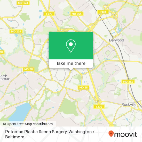 Mapa de Potomac Plastic Recon Surgery