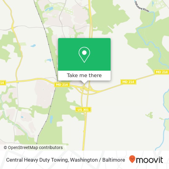 Mapa de Central Heavy Duty Towing