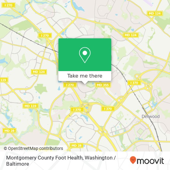 Mapa de Montgomery County Foot Health