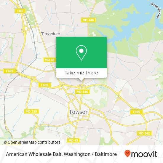 Mapa de American Wholesale Bait