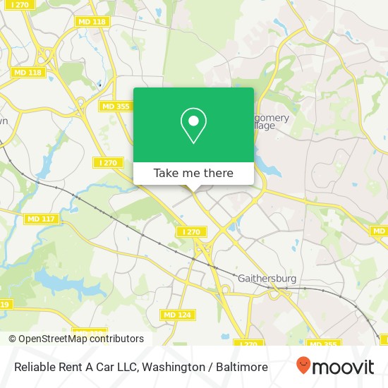 Mapa de Reliable Rent A Car LLC