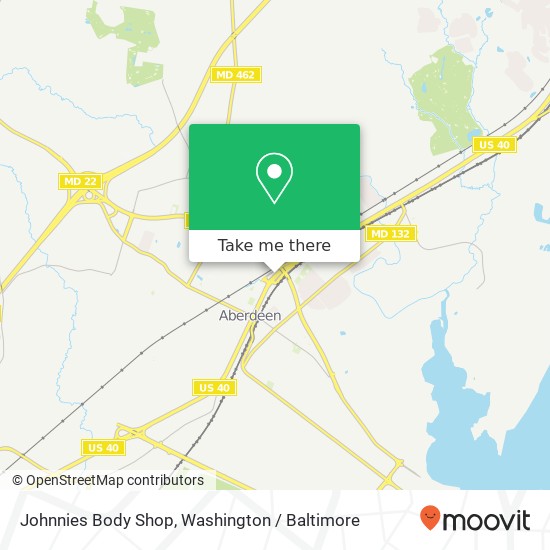 Mapa de Johnnies Body Shop