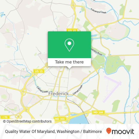Quality Water Of Maryland map