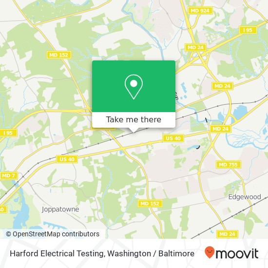 Harford Electrical Testing map