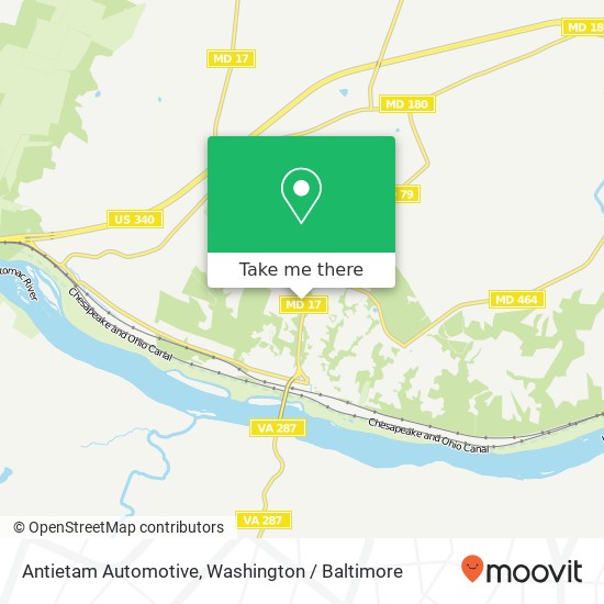 Mapa de Antietam Automotive