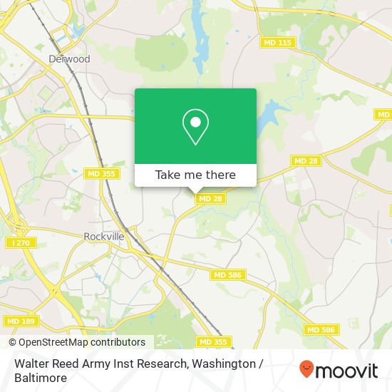Walter Reed Army Inst Research map