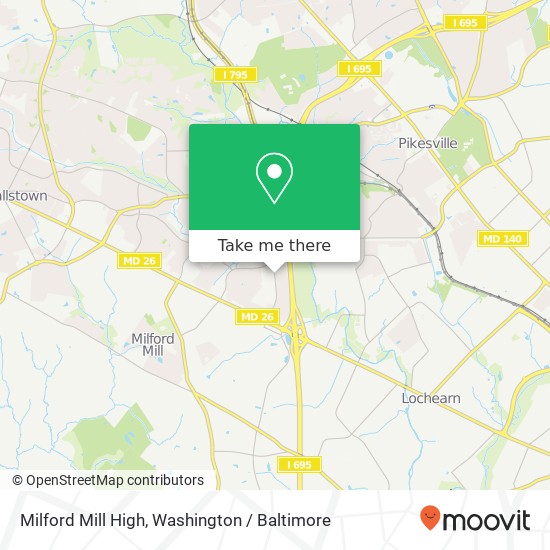 Mapa de Milford Mill High