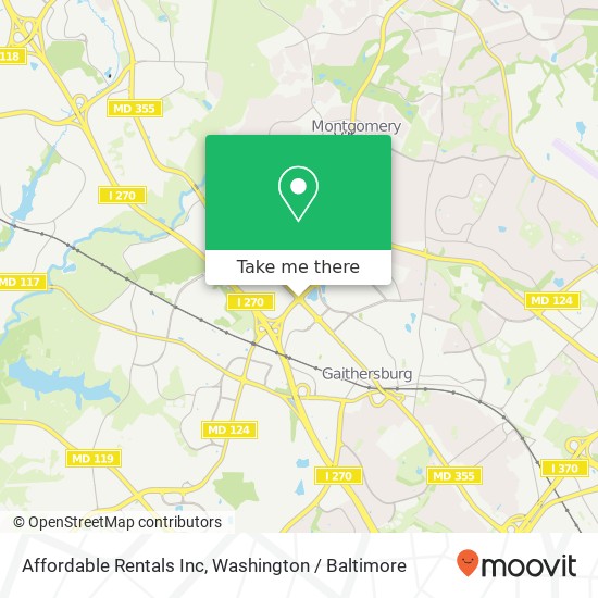 Affordable Rentals Inc map