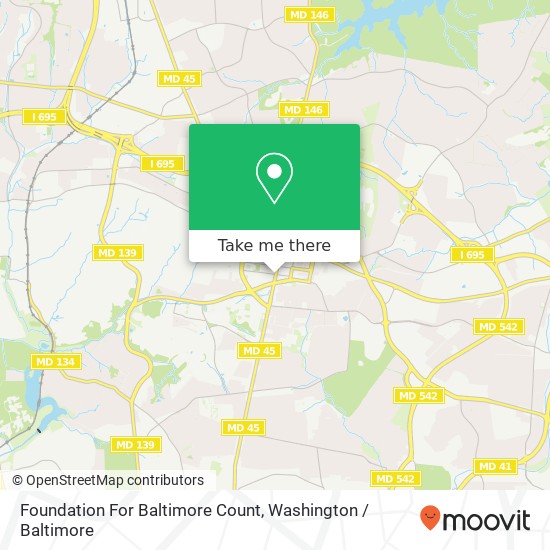 Mapa de Foundation For Baltimore Count