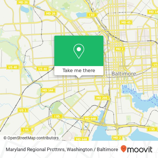 Mapa de Maryland Regional Prcttnrs