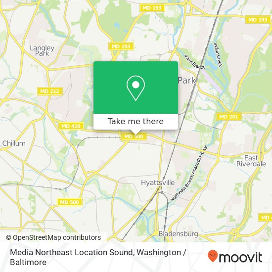 Mapa de Media Northeast Location Sound