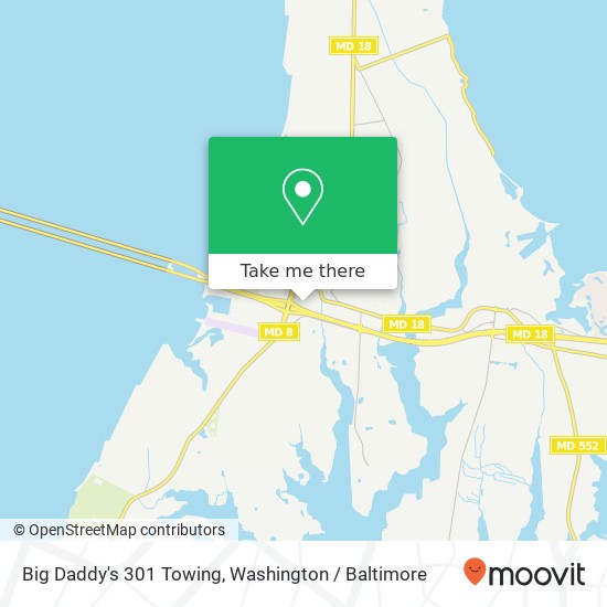 Big Daddy's 301 Towing map