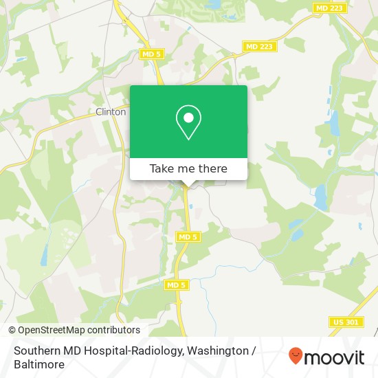 Mapa de Southern MD Hospital-Radiology