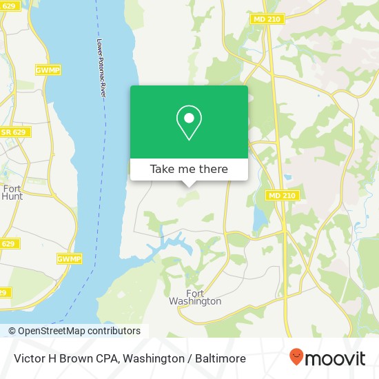 Victor H Brown CPA map
