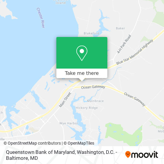 Queenstown Bank of Maryland map