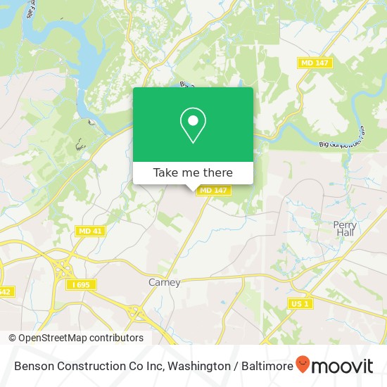 Benson Construction Co Inc map