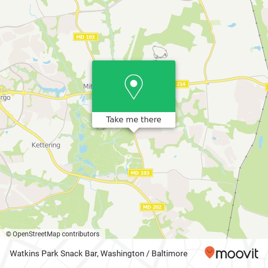 Mapa de Watkins Park Snack Bar