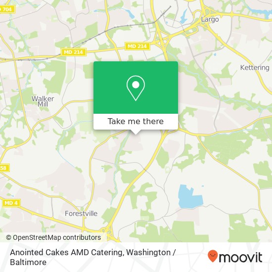 Anointed Cakes AMD Catering map