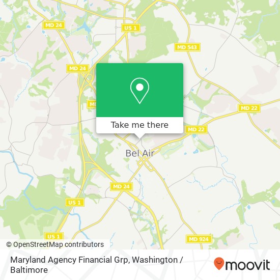 Mapa de Maryland Agency Financial Grp