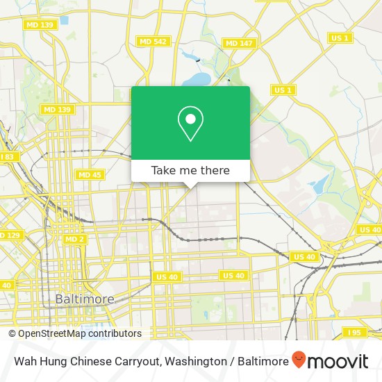 Mapa de Wah Hung Chinese Carryout