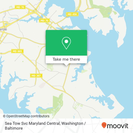 Sea Tow Svc Maryland Central map