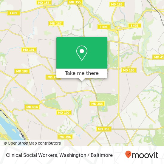 Clinical Social Workers map