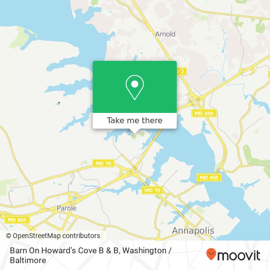 Mapa de Barn On Howard's Cove B & B