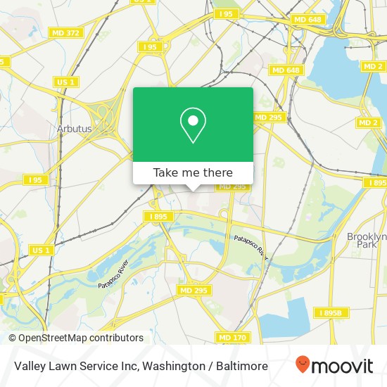 Mapa de Valley Lawn Service Inc