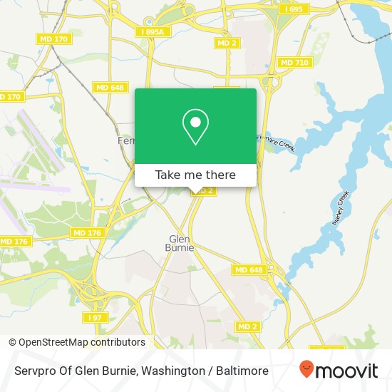 Mapa de Servpro Of Glen Burnie