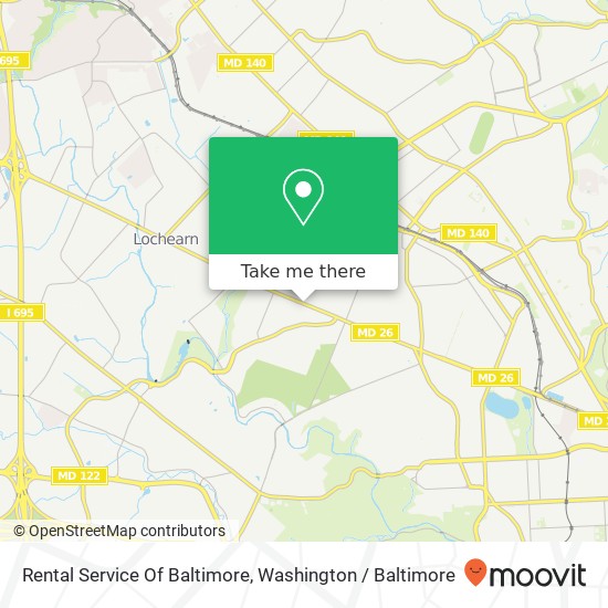 Mapa de Rental Service Of Baltimore
