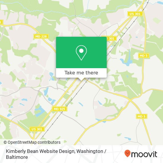 Kimberly Bean Website Design map