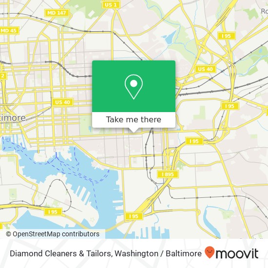 Diamond Cleaners & Tailors map