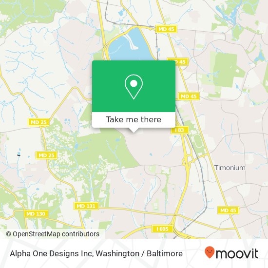 Mapa de Alpha One Designs Inc