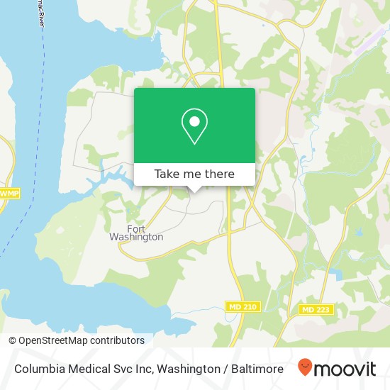 Mapa de Columbia Medical Svc Inc