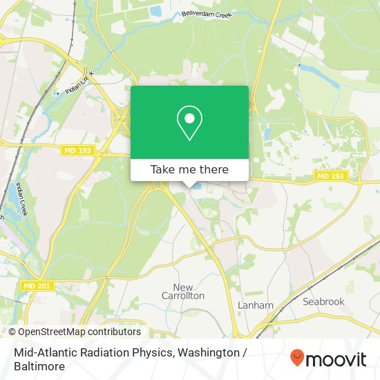 Mapa de Mid-Atlantic Radiation Physics